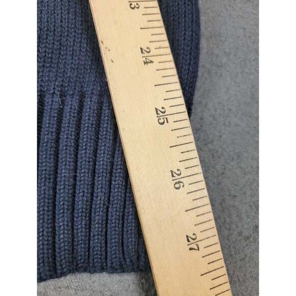 Polo Ralph Lauren Sweater Mens 2XL Navy Quarter Zip Mock Neck Cotton Red Pony - Picture 10 of 11